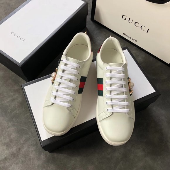 NEWGucci leather casual shoes small white shoes